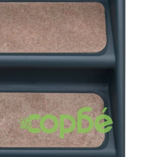 Сгъваема кучешка стълба с 4 стъпала, тъмносива ➤ топ цена ➤ sorbe.bg