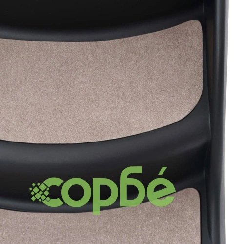 Сгъваема кучешка стълба с 3 стъпала, черна ➤ топ цена ➤ sorbe.bg