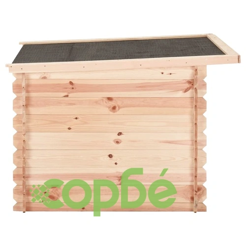 Кучешка колиба, 102,5x88x84 см, борово дърво масив, 14 мм ➤ топ цена ➤ sorbe.bg