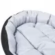 Двулицева перяща възглавница за куче сиво и черно 85x70x20 см