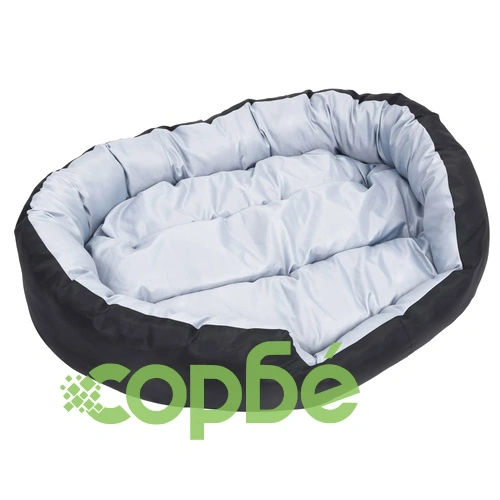 Реверсивно и миещо се кучешко легло, сиво и черно, 110x80x23 см ➤ топ цена ➤ sorbe.bg