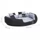 Реверсивно и миещо се кучешко легло, сиво и черно, 110x80x23 см