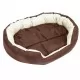 Реверсивно и миещо се кучешко легло кафяво-кремаво 110x80x23 см