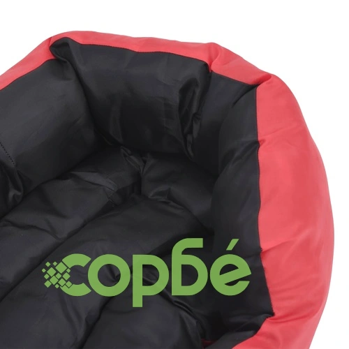 Реверсивно и миещо се кучешко легло червено-черно 110x80x23 см ➤ топ цена ➤ sorbe.bg