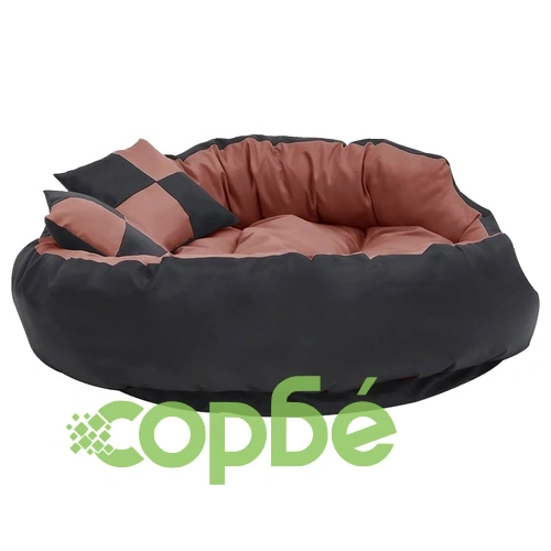 Реверсивно и миещо се кучешко легло, черно-кафяво, 110x80x23 см ➤ топ цена ➤ sorbe.bg