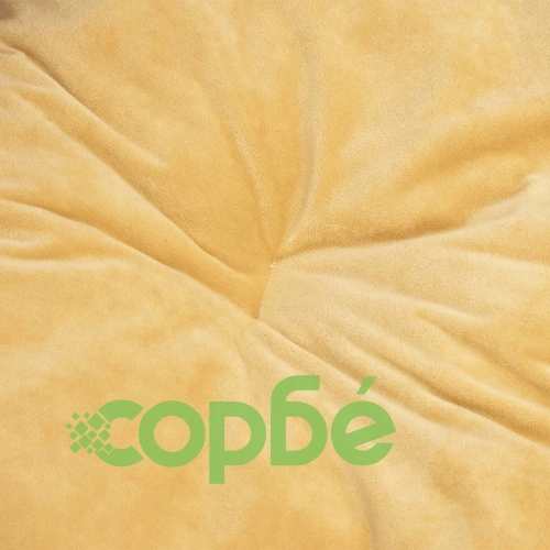 Кучешко легло, черно-жълто, 69x59x19 см, плюш и изкуствена кожа ➤ топ цена ➤ sorbe.bg