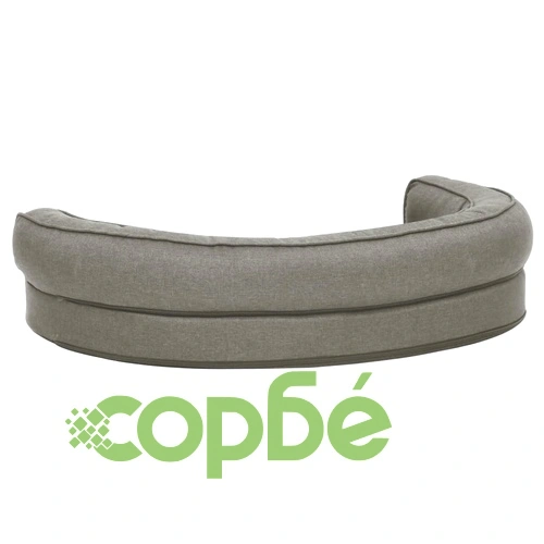 Ергономичен матрак кучeшко легло, 90x64 см, с вид на лен, сив ➤ топ цена ➤ sorbe.bg