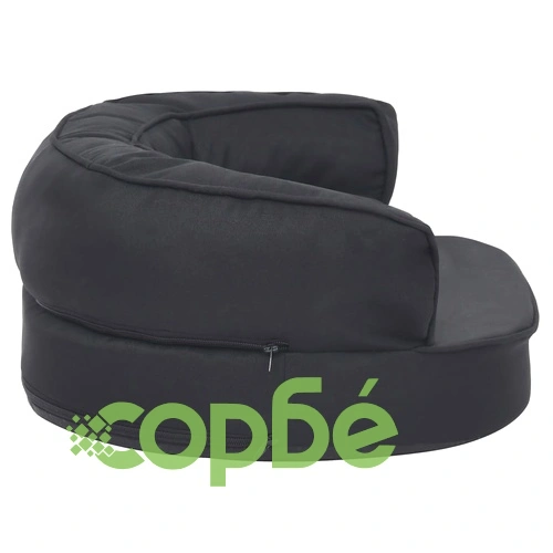 Ергономичен матрак кучeшко легло, 60x42 см, с вид на лен, черен ➤ топ цена ➤ sorbe.bg