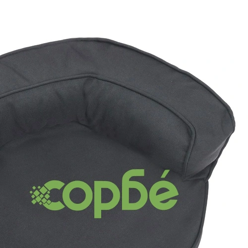 Ергономичен матрак кучeшко легло, 60x42 см, с вид на лен, черен ➤ топ цена ➤ sorbe.bg