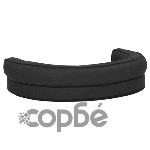 Ергономичен матрак кучeшко легло, 90x64 см, с вид на лен, черен ➤ топ цена ➤ sorbe.bg