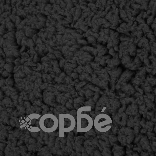 Ергономичен матрак за кучe 75x53 см с вид на лен и полар черен ➤ топ цена ➤ sorbe.bg