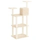 Котешко дърво със сизалени стълбове, кремаво, 118,5 см