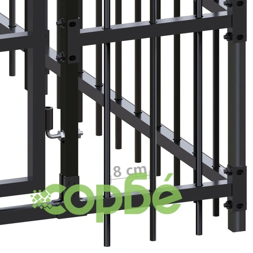 Дворна клетка за кучета, стомана, 1,84 м² ➤ топ цена ➤ sorbe.bg