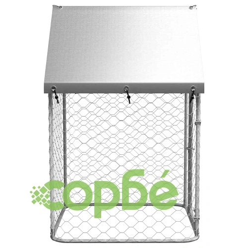 Дворна клетка за кучета с покрив, 100x100x150 см ➤ топ цена ➤ sorbe.bg