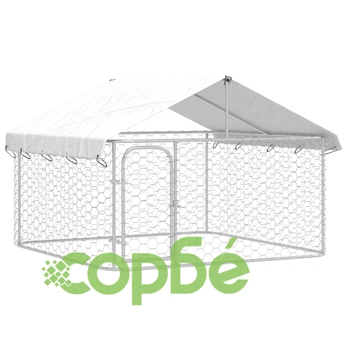 Дворна клетка за кучета с покрив, 200x200x150 см ➤ топ цена ➤ sorbe.bg