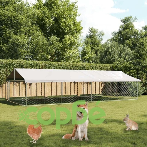 Дворна клетка за кучета с покрив, 600x300x150 см ➤ топ цена ➤ sorbe.bg