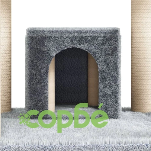 Котешко дърво със сизалени стълбове, светлосиво, 171 см ➤ топ цена ➤ sorbe.bg