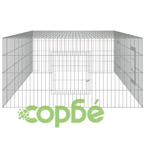 Клетка за зайци, 2 панела, 220x110x55 см, поцинковано желязо ➤ топ цена ➤ sorbe.bg