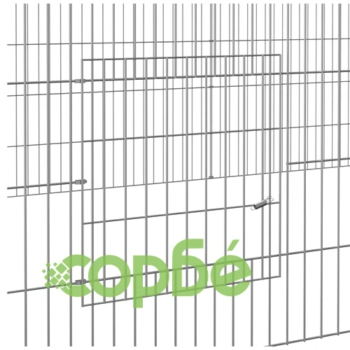 Клетка за зайци, 2 панела, 220x110x55 см, поцинковано желязо ➤ топ цена ➤ sorbe.bg