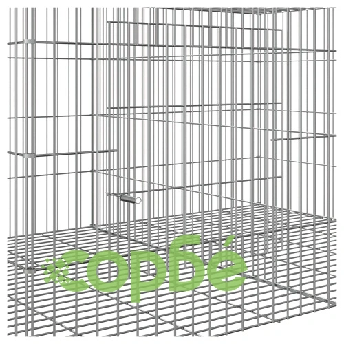Клетка за зайци, 6 панела, 327x79x54 см, поцинковано желязо ➤ топ цена ➤ sorbe.bg