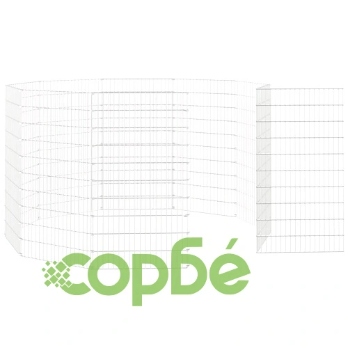 Ограда за свободно отглеждане на животни 10-панела 54x100 см ➤ топ цена ➤ sorbe.bg