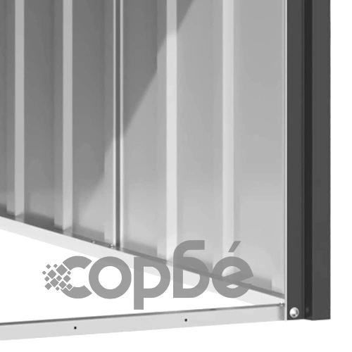 Кучешка къща антрацит 116,5x153x81,5 см поцинкована стомана ➤ топ цена ➤ sorbe.bg