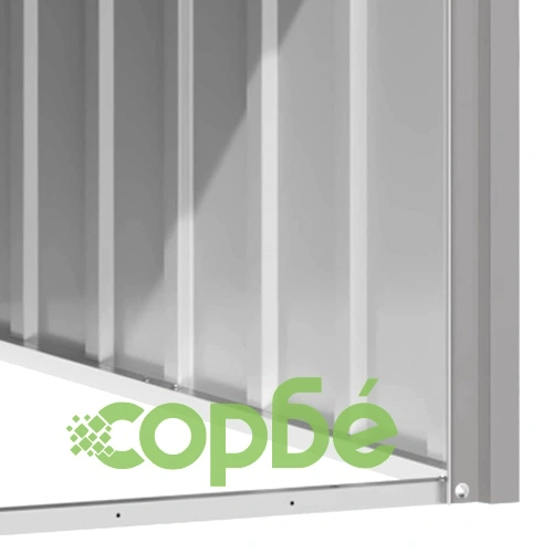 Кучешка къща сива 116,5x103x81,5 см поцинкована стомана ➤ топ цена ➤ sorbe.bg