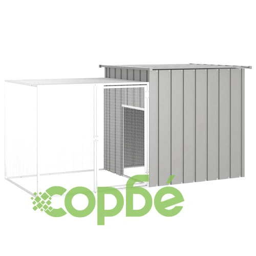 Клетка за пилета сива 200x91x100 см поцинкована стомана на топ цена от sorbe.bg Клетка за пилета сива 200x91x100 см поцинкована стомана ➤ топ цена ➤ sorbe.bg