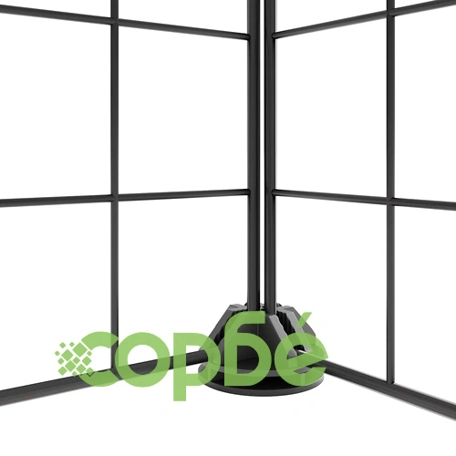 Клетка за животни с врата, 8 панела, черна, 35x35 см, стомана ➤ топ цена ➤ sorbe.bg
