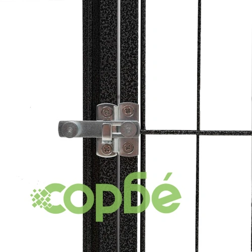 Заграждение за куче 4 панела черно 100x50 см прахово боядисано ➤ топ цена ➤ sorbe.bg