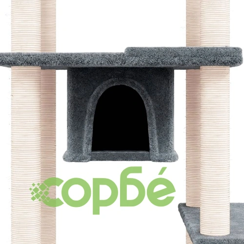 Котешко дърво със сизалени стълбове, тъмносиво, 176 см ➤ топ цена ➤ sorbe.bg