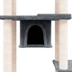 Котешко дърво със сизалени стълбове, тъмносиво, 176 см