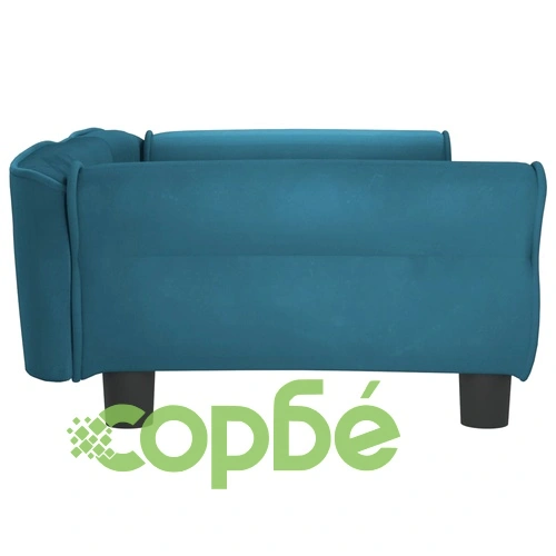 Кучешко легло синьо 95x55x30 см кадифе ➤ топ цена ➤ sorbe.bg