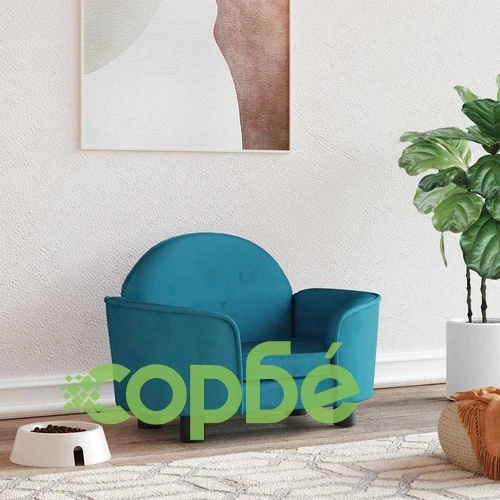 Кучешко легло синьо 66x40x45 см кадифе ➤ топ цена ➤ sorbe.bg