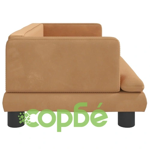 Кучешко легло кафяво 80x45x30 см кадифе ➤ топ цена ➤ sorbe.bg