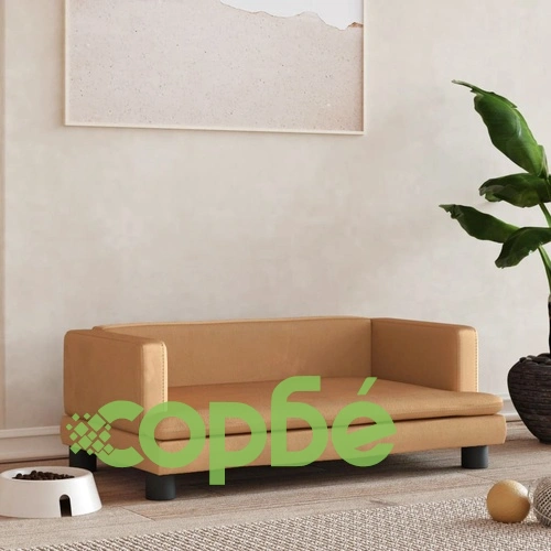 Кучешко легло кафяво 80x45x30 см кадифе ➤ топ цена ➤ sorbe.bg