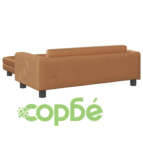 Кучешко легло с разширение кафяво 100x50x30 см кадифе ➤ топ цена ➤ sorbe.bg