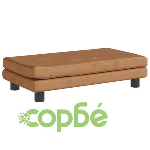 Кучешко легло с разширение кафяво 100x50x30 см кадифе ➤ топ цена ➤ sorbe.bg