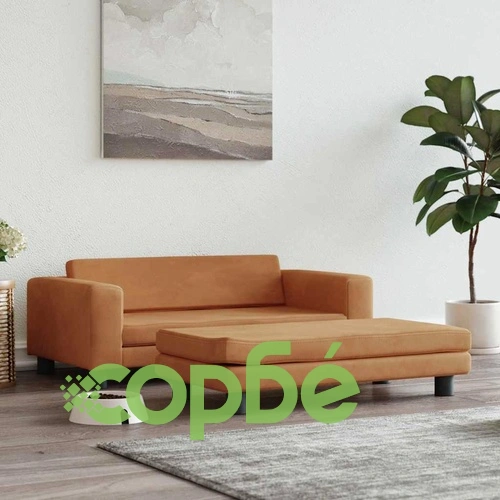 Кучешко легло с разширение кафяво 100x50x30 см кадифе ➤ топ цена ➤ sorbe.bg