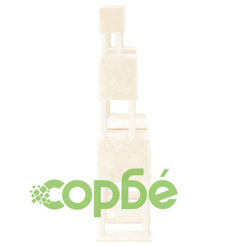 Котешко дърво със сизалени стълбове, кремаво, 199 см ➤ топ цена ➤ sorbe.bg