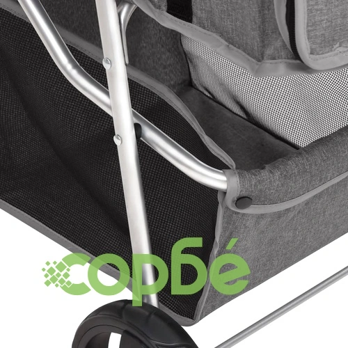 Сгъваема количка за кучета, сива, 80x46x98 см, Оксфорд плат ➤ топ цена ➤ sorbe.bg