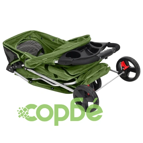 Сгъваема количка за кучета зелена 80x46x98 см Оксфорд плат ➤ топ цена ➤ sorbe.bg