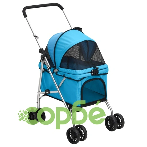 Сгъваема количка за кучета синя 76x50x100 см Оксфорд плат ➤ топ цена ➤ sorbe.bg
