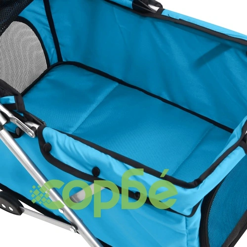 Сгъваема количка за кучета синя 76x50x100 см Оксфорд плат ➤ топ цена ➤ sorbe.bg