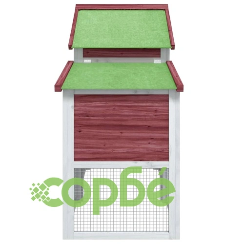 Кокошарник мока 186,5x58,5x113 см бор масив ➤ топ цена ➤ sorbe.bg