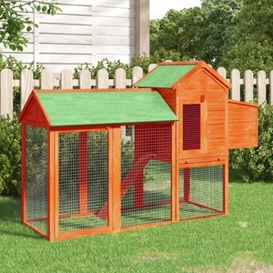 Кокошарник кафяв 193x65x117 см бор масив