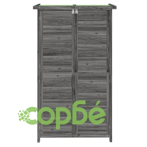 Градинска барака за инструменти сива 83x57x140 см бор масив ➤ топ цена ➤ sorbe.bg