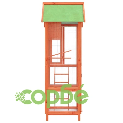 Къщичка за птици кафява 60x58,5x160 см масивна чамова дървесина ➤ топ цена ➤ sorbe.bg