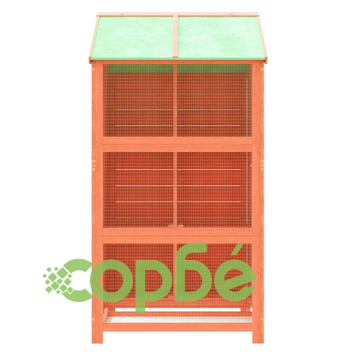 Къщичка за птици кафява 97x81x152 см масивна чамова дървесина ➤ топ цена ➤ sorbe.bg