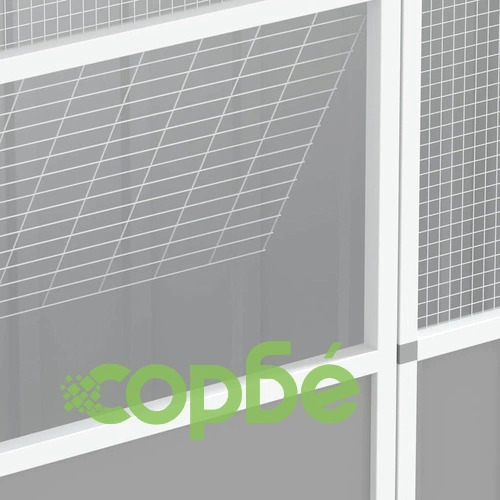 Клетка за птици, сива, 215x78x200 см, поцинкована стомана ➤ топ цена ➤ sorbe.bg